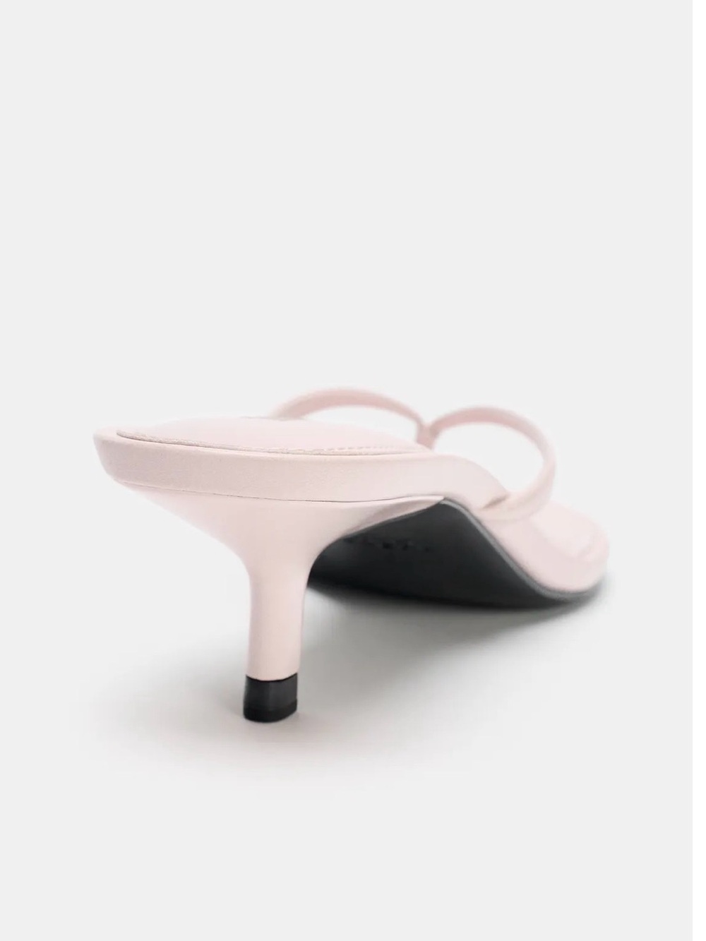 Zara Pale Pink Leather Thong Sandals - Minimalist Slip-On Thong 7.5 Mew $55 - Picture 10 of 10